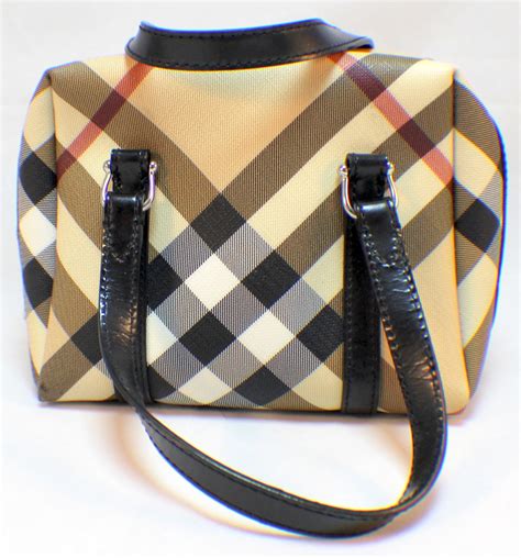 burberry white purse plaid strap